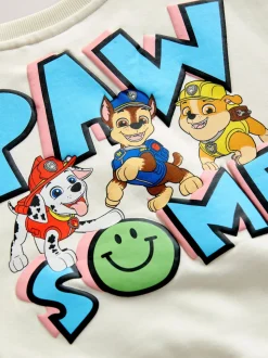 Blanc - Sweat-shirt Paw Patrol à col rond (9mois -8ans)