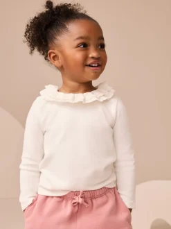 Blanc - Top à col à manches longues (3mths-7yrs)