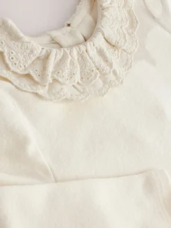 Blanc - Top à col à manches longues (3mths-7yrs)