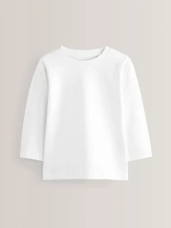 Blanc - T-shirt à manches longues (3mths-7yrs)