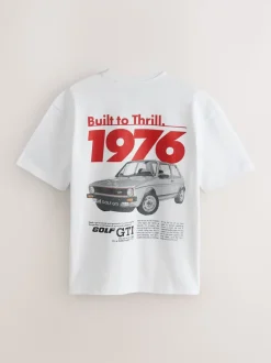 Blanc - T-shirt graphique Hot Hatch Car