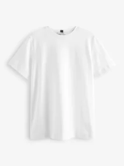 Blanc - T-shirt Manche courte Col ras du cou lourd