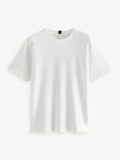 Blanc - T-shirt Manche courte Col ras du cou lourd