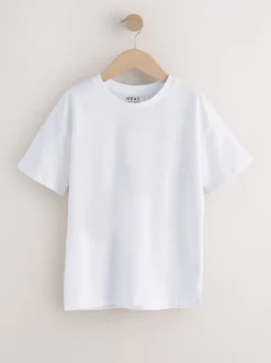 Blanc - T-shirt oversize (3-16ans)