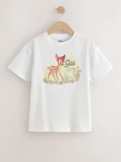 Blanc Bambi - T-shirt graphique surdimensionné (3-16ans)