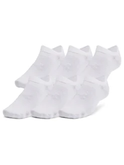 Blanc crême - Lot de 6 paires de chaussettes Under Armour essentielles invisibles