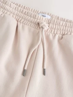 Blanc écru - Ajustement droit - Pantalon de jogging épais décontracté à dos brossé