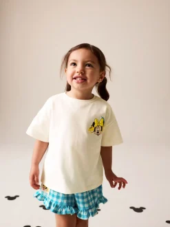 Blanc écru - Disney Ensemble haut et short à manches courtes Minnie et Mickey (3mois7ans)