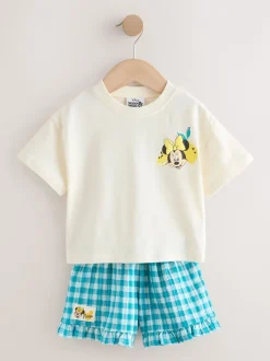 Blanc écru - Disney Ensemble haut et short à manches courtes Minnie et Mickey (3mois7ans)