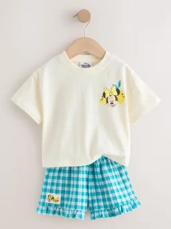 Blanc écru - Disney Ensemble haut et short à manches courtes Minnie et Mickey (3mois7ans)
