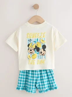Blanc écru - Disney Ensemble haut et short à manches courtes Minnie et Mickey (3mois7ans)