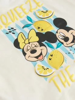 Blanc écru - Disney Ensemble haut et short à manches courtes Minnie et Mickey (3mois7ans)