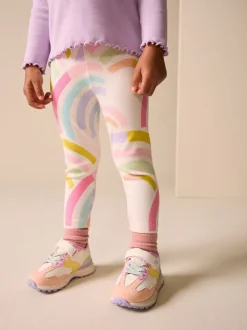 Blanc écru - Leggings côtelés (3mois-7ans)