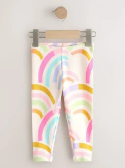 Blanc écru - Leggings côtelés (3mois-7ans)