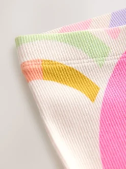 Blanc écru - Leggings côtelés (3mois-7ans)