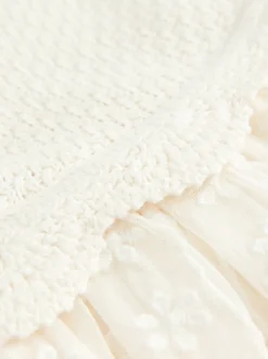 Blanc écru - Robe d'occasion en tricot (3mths-10yrs)