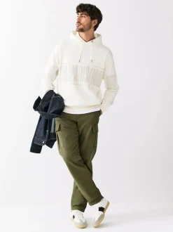 Blanc écru - Sweat à capuche Imprimé graphique