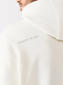 Blanc écru - Sweat à capuche Imprimé graphique