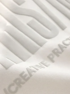 Blanc écru - Sweat à capuche Imprimé graphique