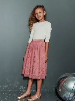 Blanc écru/crème - Top côtelé à manches longues (3-16ans)