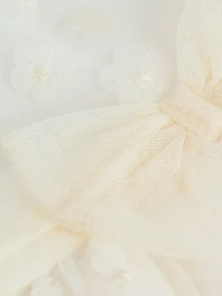Blanc 3D fleurs - Robe d'occasion pour bébé (0mths-2yrs)