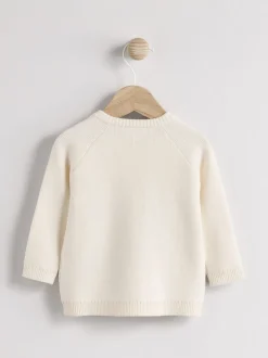 Blanc en maille - Cardigan Bébé