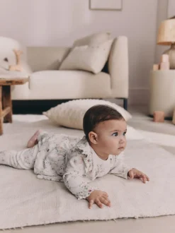 Blanc fée - Haut à manches longues à volants et leggings BÉBÉ 2 pièce Ensemble (0mois-2ans)