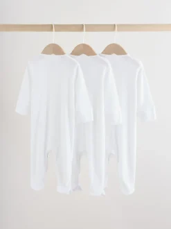 Blanc maille pointelle - Lot de 3 dors-bien bébé (0-18mois)