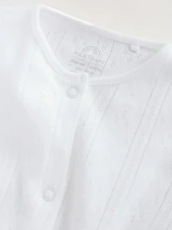 Blanc maille pointelle - Lot de 3 dors-bien bébé (0-18mois)