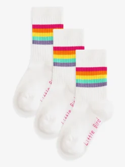 Blanc Pastel - Lot de 3 paires de chaussettes à tube Little Bird de Jools Oliver rayées