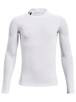 Blanc perlé - T-shirt Under Armour Heat Geat à manches longues à col fictif