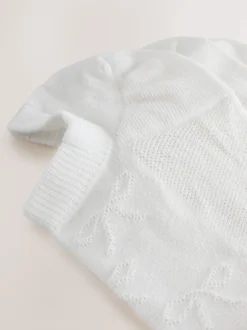 Blanc texturé avec nœud - Paquet de chaussettes d'entraînement 4