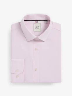 Blanc/Bleu - Lot de 3 chemises élégantes Coupesoles Easy Care texturées à poignets simples