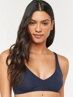 Blanc/bleu marine/rose - Lot de 3 soutiens-gorge en mélange de coton Ultimate Comfort