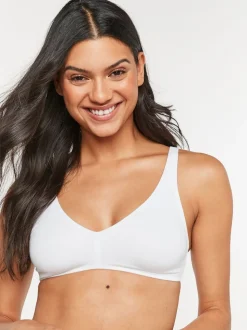 Blanc/bleu marine/rose - Lot de 3 soutiens-gorge en mélange de coton Ultimate Comfort