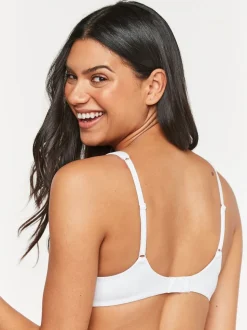 Blanc/bleu marine/rose - Lot de 3 soutiens-gorge en mélange de coton Ultimate Comfort