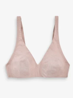 Blanc/bleu marine/rose - Lot de 3 soutiens-gorge en mélange de coton Ultimate Comfort