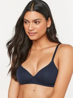 Blanc/bleu marine/rose - Lot de 3 soutiens-gorge en mélange de coton Ultimate Comfort