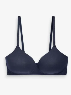 Blanc/bleu marine/rose - Lot de 3 soutiens-gorge en mélange de coton Ultimate Comfort