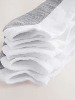 Blanc/Gris - Lot de 10 - Chaussettes de sport rembourrées