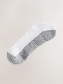 Blanc/Gris - Lot de 10 - Chaussettes de sport rembourrées