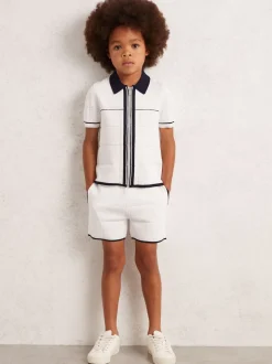 Blanc/Marine - Short Reiss Barbor
