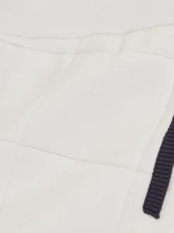 Blanc/Marine - Short Reiss Barbor en maille à surpiqûres