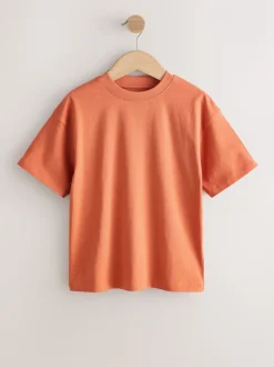 Blanc/Marine/Vert/Orange - Lot de 4 t-shirts à manches courtes (3-16 ans)