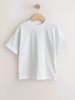 Blanc/Marine/Vert/Orange - Lot de 4 t-shirts à manches courtes (3-16 ans)