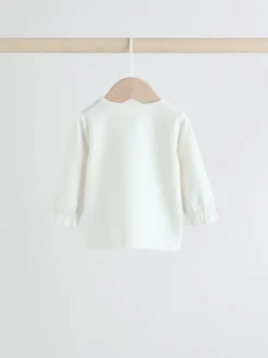 Blanc/marron - Ensemble Bébé haut et Pantalons à manches longues 2 Pièces (0mois-2ans)