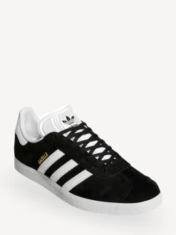 Blanc/Noir - adidas Originals Gazelle Trainers