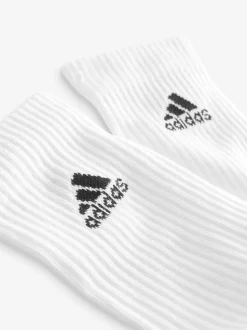 Blanc/Noir - Adidas Paquet de chaussettes courtes matelassées 6