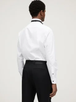 Blanc/Noir - Slim Fit (Slim Fit) - Chemises et Nœud papillon Lot