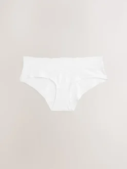 Blanc/Noir/Gris - Lot de 4 culottes en coton et dentelle